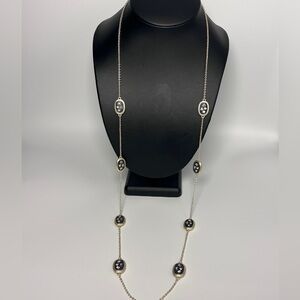 Black and Gold Statement Necklace